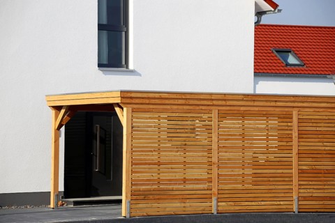 Modern and high-quality wooden carport