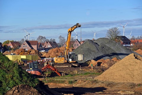 Europe, Germany, Lower Saxony, Stade district, civil engineering, dredging work, Europe