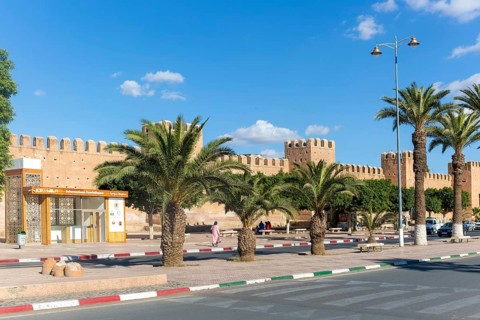 City medina defensive walls, city of Taroudant, Sous Valley, Morocco, north Africa, Africa