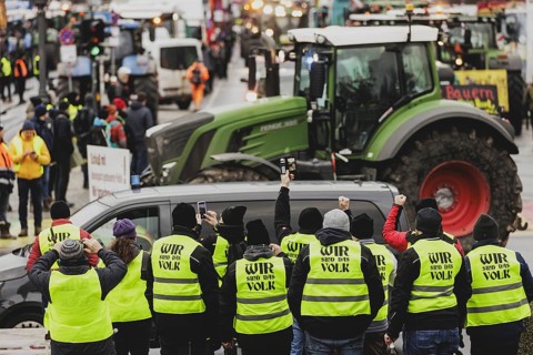 Road blockades, taken as part of the farmers' protests in Berlin, 15 January 2024. 10, 000