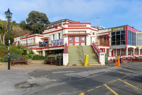 Spa Pavilion theatre venue on seafront, Felixstowe, Suffolk, England, UK