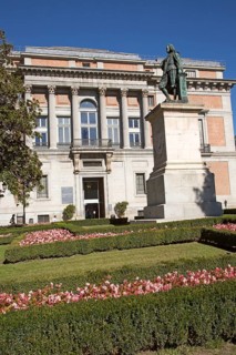 Puerte Murillo entrance to Museo del Prado, museum art gallery, Madrid, Spain, Europe