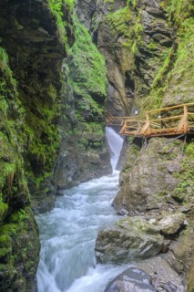 Climbing facility in the Raggaschlucht gorge, Flattach, Carinthia, Austria, Europe