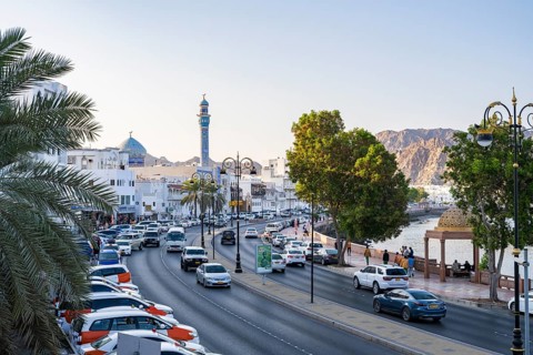 Mutrah Corniche, Promenade at the harbour, Matrah, Muscat, Oman, Asia