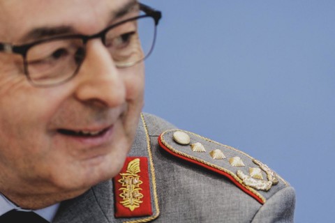 General Carsten Breuer, Inspector General of the Bundeswehr, at a federal press conference on the