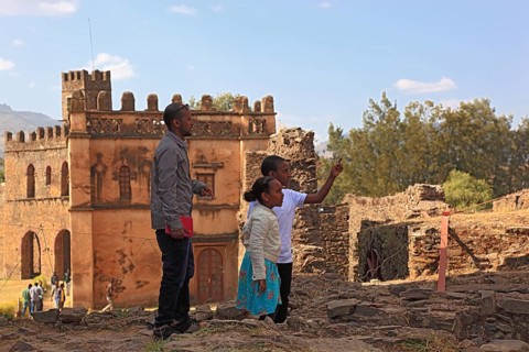 Amhara region, in the Gemp palace complex in Gondar, Gonder, UNESCO, world, heritage, cultural