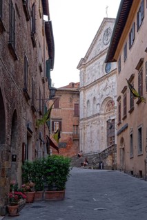 The historic centre of Montepulciano, UNESCO World Heritage Site. Montepulciano, Tuscany, Italy,