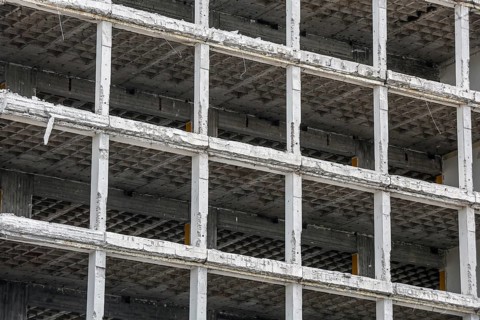 Demolition of office tower at the Urania. The administration building, built in 1967, will be