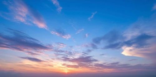 Beautiful dramatic scenic sunset sky background