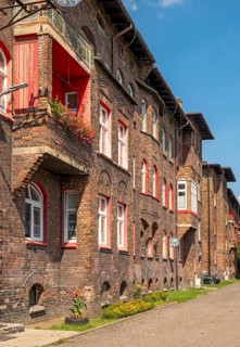 Red-brick workers' housing estates, architecture of the Nikiszowiec Historic Mining District,