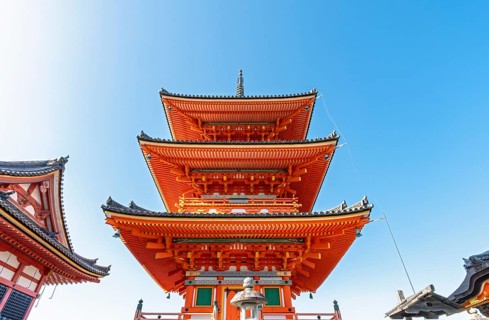 Sanju-no-to, Three Storied Pagoda, Kiyomizu-dera temple, Kyoto, Japan, Asia