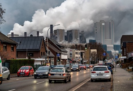 Dormagener Straße in Niederaussem, lignite-fired power station, RWE Power AG Niederaussem power