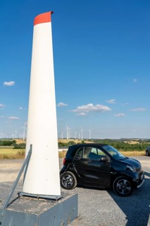 Bürgerwindpark Westernfeld-Buchgarten, near Lichtenau, 11 wind turbines, free charging station for