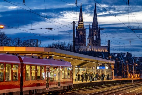 Cologne Trade Fair Centre/Deutz, Platform, Cologne Cathedral, Cologne, North Rhine-Westphalia,