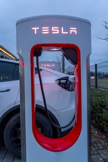 Tesla Supercharger Station, fast charging stations from Tesla, Paderborn, North Rhine-Westphalia,