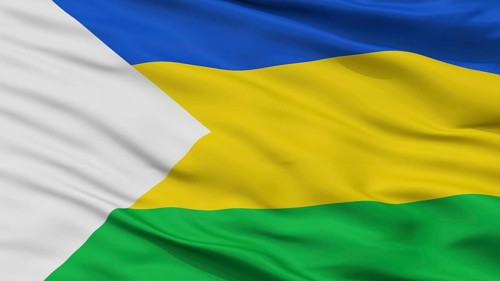 Susa City Flag, Country Colombia, Cundinamarca Department, Closeup View, 3D Rendering