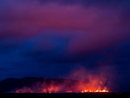 Volcanic eruption in Iceland, Grindavik, Iceland, Europe
