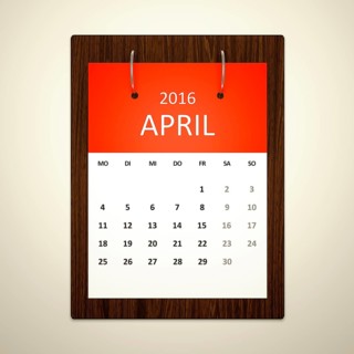 An image of a german calendar for event planning 2016 april