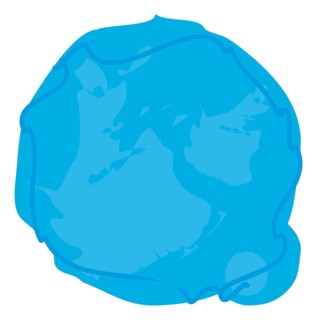 Illustration of a blue blob circle background