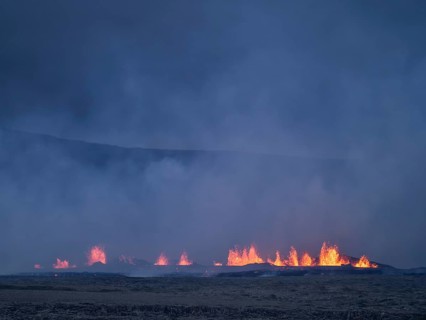 Volcanic eruption in Iceland, near Grindavik, Iceland, Europe