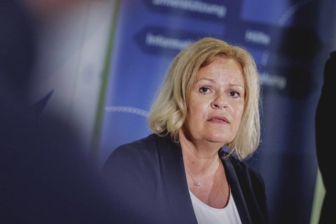 Nancy Faeser (SPD), Federal Minister of the Interior and Home Affairs, in a press statement on the