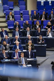 View of the AFD parliamentary group in the plenary of the Bundestag. Berlin, 31.01.2024