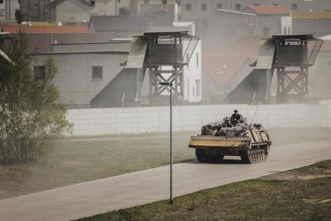 Dachs armoured engineer vehicle, photographed as part of a Bundeswehr exercise with armed forces