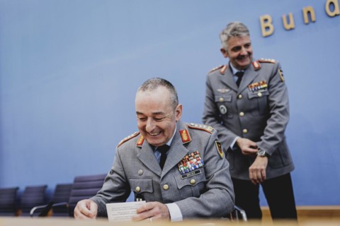 (L-R) General Carsten Breuer, Inspector General of the Bundeswehr, and Lieutenant General Alexander