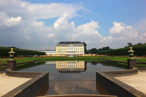 Augustusburg Castle, south side, near Brühl, Rhine-Erft district, North Rhine-Westphalia, Germany,
