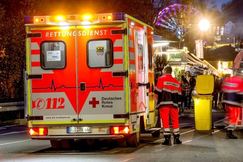 Ambulance, ambulance service, emergency doctor on duty, German Red Cross, on call at Kalter Markt