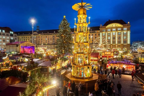 The Dresden Striezelmarkt is a Christmas market in Dresden. It has been held in Advent since 1434,