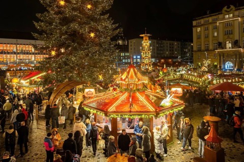 The Dresden Striezelmarkt is a Christmas market in Dresden. It has been held in Advent since 1434,