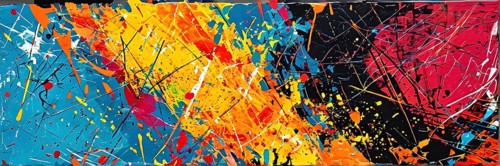 Pop art styled music album illustration featuring abstract crayon patterns and erratic lines in