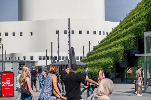 Green façade, consisting of over 30, 000 hornbeams, which form a hedge a good 8 kilometres long, on