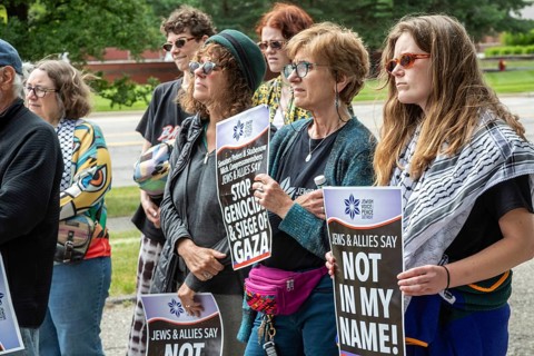 Farmington Hills, Michigan USA, 30 June 2024, A protest, organized by members of the Jewish