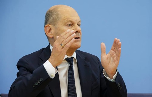 Olaf Scholz (SPD), Federal Chancellor, presents the 2025 budget at the BPK. Berlin, 05.07.2024.