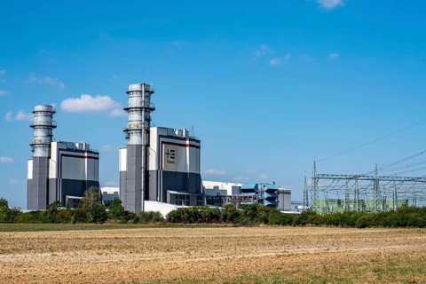 Trianel Hamm-Uentrop combined-cycle gas and steam power plant, two power plant units, each with an