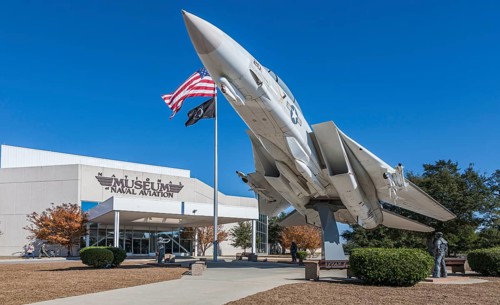 F-14A Tomcat fighter jet in front of the National Museum of Naval Aviation in Pensacola, FLorida,