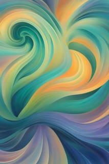 Abstract painting symbolizing the tranquil impact of cannabis in swirling soft pastel hues, AI
