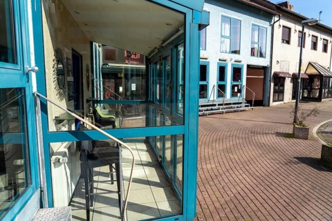 Closed brothels, Puff-Strasse in Essen, Stahlstrasse, Effects of the coronavirus pandemic in