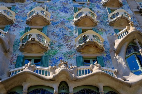 Casa Batlló by Antoni Gaudi, Modernisme, Barcelona, Catalonia, Spain, Europe
