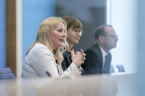 Bettina Stark-Watzinger (FDP), Federal Minister of Education and Research, and Christine