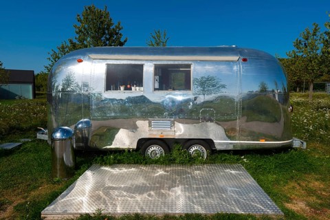 Airstream camper, caravan, landscape, campsite, travel, holiday, camping holiday, campers,