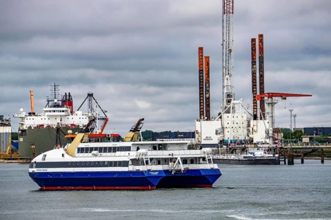 The jack-up platform, JB119, work platform, e.g. for the construction of offshore wind farms,
