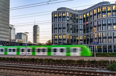 The headquarters of the logistics service provider DB Schenker AG, on Kruppstrasse, at Essen's main