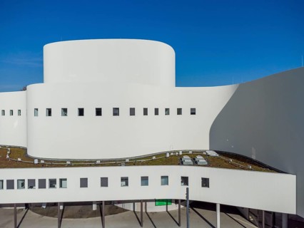 Schauspielhaus am Gustaf-Gründgens-Platz, Drohnenaufnahme, Düsseldorf, NRW, Deutschland