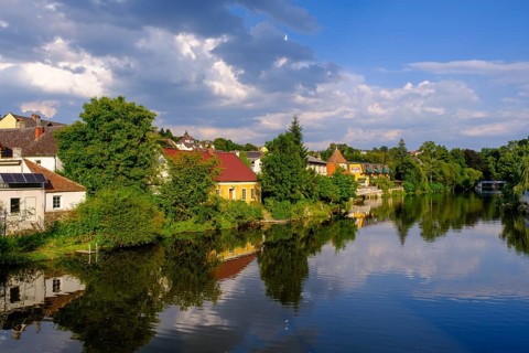 On the river Thaya, Raabs an der Thaya, Waldviertel, Lower Austria, Austria, Europe