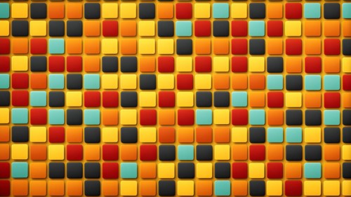 Flat background geometric arrangement featuring overlapping squares in varying size, AI generated,