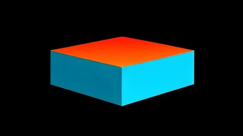 Squares dominate a flat background low poly design, AI generated, colors, animation, abstract,