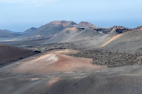 Volcanic landscape, Timanfaya National Park, Lanzarote, Canary Islands, Spain, Europe